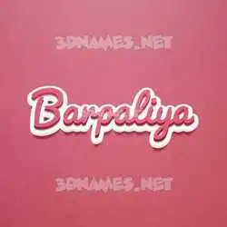 barpaliya in Red Scribble style - 3D name wallpaper