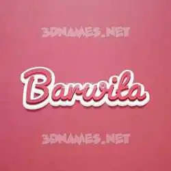 barwita in Red Scribble style - 3D name wallpaper