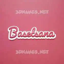 basetsana in Red Scribble style - 3D name wallpaper