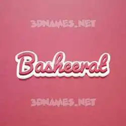 basheerat in Red Scribble style - 3D name wallpaper