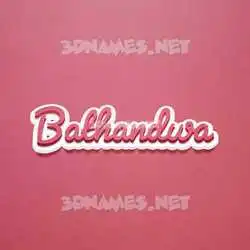 bathandwa in Red Scribble style - 3D name wallpaper
