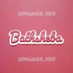 bathsheba in Red Scribble style - 3D name wallpaper