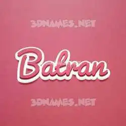 batran in Red Scribble style - 3D name wallpaper