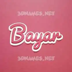 bayar in Red Scribble style - 3D name wallpaper