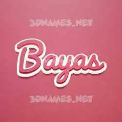 bayas in Red Scribble style - 3D name wallpaper
