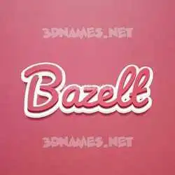 bazelt in Red Scribble style - 3D name wallpaper