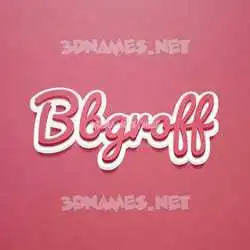 bbgroff in Red Scribble style - 3D name wallpaper