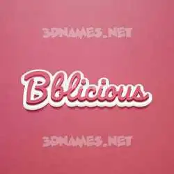 bblicious in Red Scribble style - 3D name wallpaper