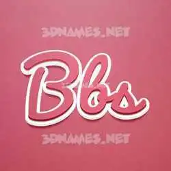 bbs in Red Scribble style - 3D name wallpaper