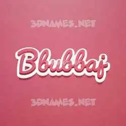 bbubbaj in Red Scribble style - 3D name wallpaper