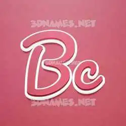 bc in Red Scribble style - 3D name wallpaper