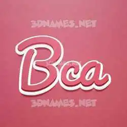 bca in Red Scribble style - 3D name wallpaper