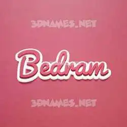 bedram in Red Scribble style - 3D name wallpaper
