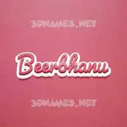 beerbhanu in Red Scribble style - 3D name wallpaper