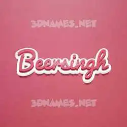beersingh in Red Scribble style - 3D name wallpaper