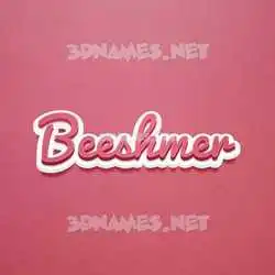 beeshmer in Red Scribble style - 3D name wallpaper
