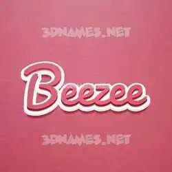 beezee in Red Scribble style - 3D name wallpaper