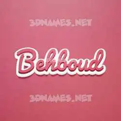 behboud in Red Scribble style - 3D name wallpaper