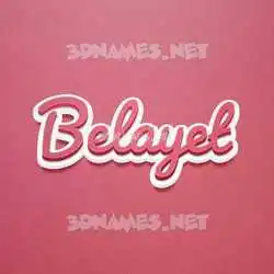 belayet in Red Scribble style - 3D name wallpaper
