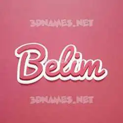 belim in Red Scribble style - 3D name wallpaper
