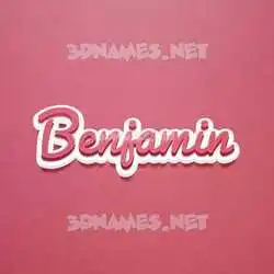 benjamin in Red Scribble style - 3D name wallpaper