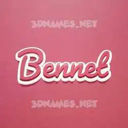 bennet in Red Scribble style - 3D name wallpaper