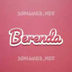 berenda in Red Scribble style - 3D name wallpaper