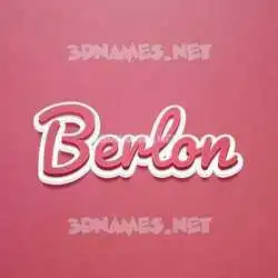 berlon in Red Scribble style - 3D name wallpaper