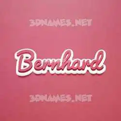 bernhard in Red Scribble style - 3D name wallpaper