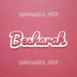 besharah in Red Scribble style - 3D name wallpaper