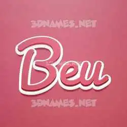 beu in Red Scribble style - 3D name wallpaper