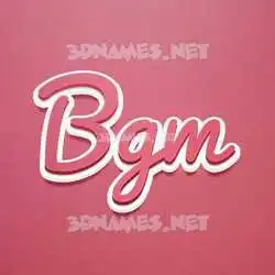 bgm in Red Scribble style - 3D name wallpaper