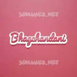 bhagchandani in Red Scribble style - 3D name wallpaper