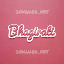 bhagirati in Red Scribble style - 3D name wallpaper
