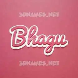bhagu in Red Scribble style - 3D name wallpaper