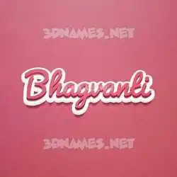 bhagvanti in Red Scribble style - 3D name wallpaper