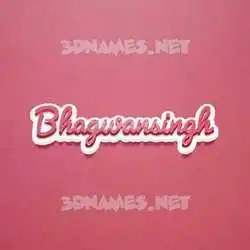 bhagwansingh in Red Scribble style - 3D name wallpaper