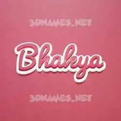 bhakya in Red Scribble style - 3D name wallpaper