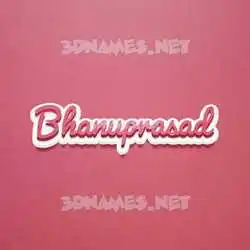 bhanuprasad in Red Scribble style - 3D name wallpaper
