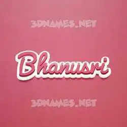 bhanusri in Red Scribble style - 3D name wallpaper