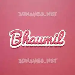 bhaumil in Red Scribble style - 3D name wallpaper