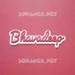 bhavadeep in Red Scribble style - 3D name wallpaper