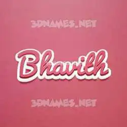 bhavith in Red Scribble style - 3D name wallpaper