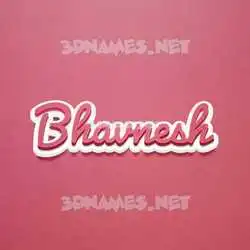 bhavnesh in Red Scribble style - 3D name wallpaper