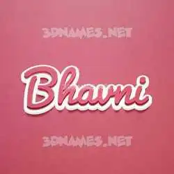 bhavni in Red Scribble style - 3D name wallpaper