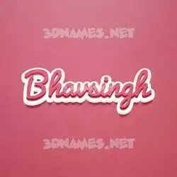 bhavsingh in Red Scribble style - 3D name wallpaper