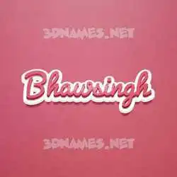 bhawsingh in Red Scribble style - 3D name wallpaper