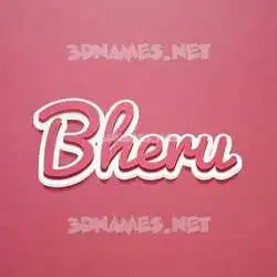 bheru in Red Scribble style - 3D name wallpaper