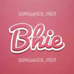 bhie in Red Scribble style - 3D name wallpaper