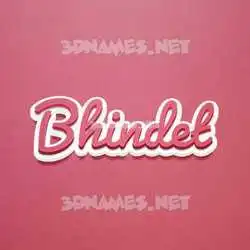 bhindet in Red Scribble style - 3D name wallpaper